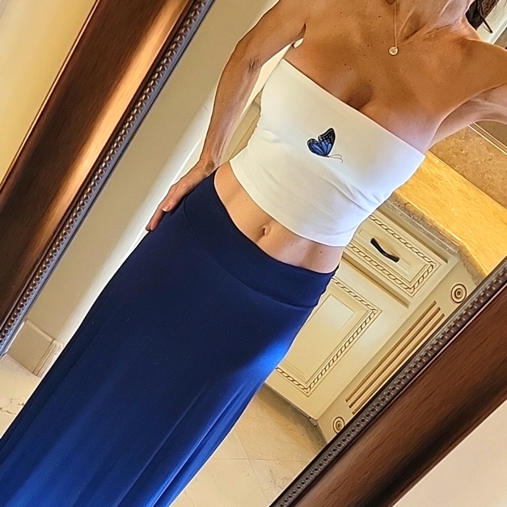 A. Byer Navy Flowy Skirt/Dress, S - Picture 6 of 16